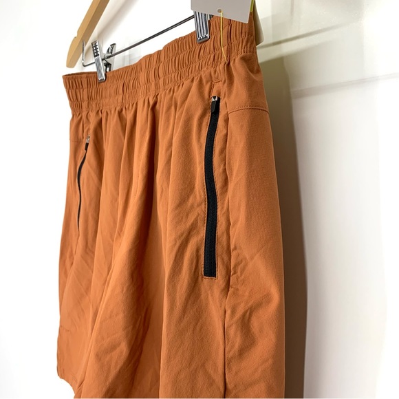 All In Motion Dark Orange Lightweight Athletic Stretch Woven Shorts Nwt Sz Small - Picture 3 of 15